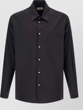 Christophe Lemaire silk cotton shirt button down collar