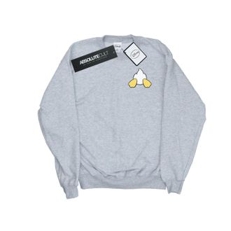 Disney Dames/Dames Donald Duck Rugzijde Borstprint Sweatshirt (Sportgrijs)