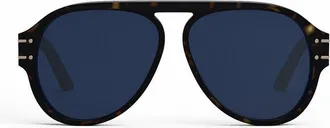 Dior DIORSIGNATUREA1U20B0 Aviator Full Rim Sunglasses - Black