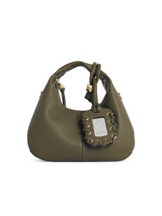 Ganni Green Eco Lear Mini Hobo Bag