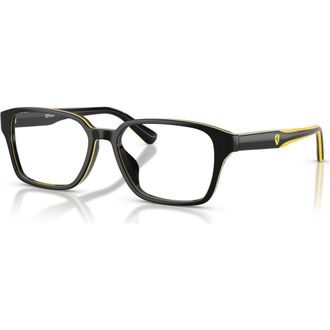 Ferrari 54mm Rectangle optical glasses in Black/Yellow at Nordstrom