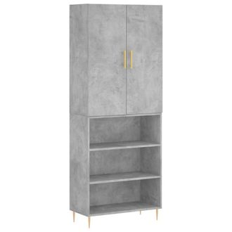 Berkfield Home Highboard Concrete Grey 69.5x34x180 cm Engineered Wood