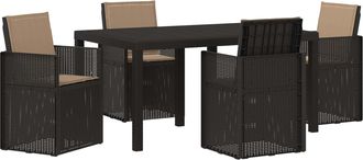 vidaXL Conjunto De Comedor De Jard&iacute;n 5 Uds. Gris Antracita Y Topo Pp Vidaxl