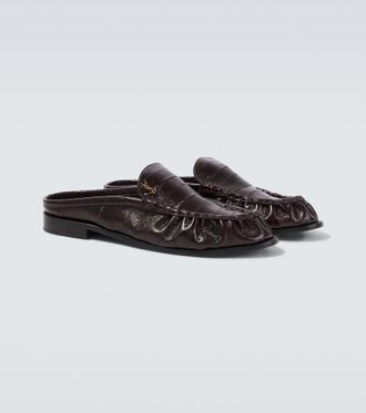 Saint Laurent Le Loafer eel leather mules
