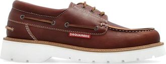 Dsquared2 Leren Schoenen - Heren - Bootschoenen - Bruin - 45 EU - Leer - Schoenen