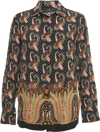 Etro Camicia in seta paisley - Nero