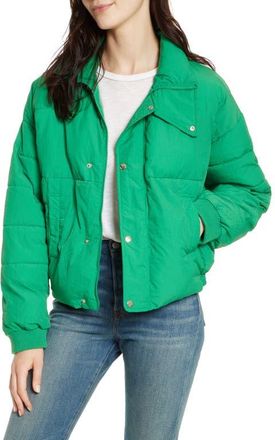 Free People Cold Rush Puffer Jacket in Green at Nordstrom, Size Medium