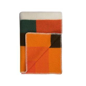 Roros Tweed Mikkel Wolldecke, 135 x 200 cm, orange