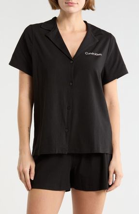 Calvin Klein Short Pajamas in Black at Nordstrom Rack, Size X-Large