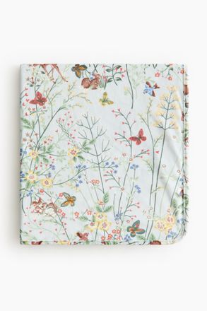 H&M Gemusterte Veloursdecke - Turquoise