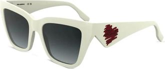 Karl Lagerfeld Sunglasses, female, White, Size: 53 MM Kl6184S 105 Sunglasses