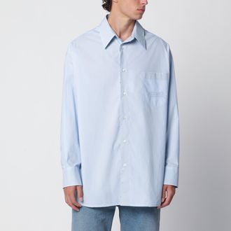 Maison Margiela Light blue cotton poplin shirt