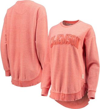 Pressbox Womens Pressbox Orange Clemson Tigers Ponchoville Pullover Sweatshirt at Nordstrom, Size Small