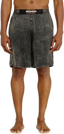 Diesel Short pants in treated fluid viscose - Pants - Man - Grey