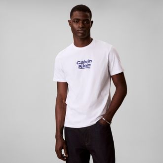 Calvin Klein Jeans T-Shirt CALVIN KLEIN JEANS, Herren, Gr. XXL, hellwei&szlig;, Jersey, Obermaterial: 100% Baumwolle, unifarben, regular fit normal, Rundhals, abgesteppte Kant