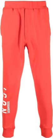 Dsquared2 Icon logo-print track pants - men - Cotton/Cotton - S - Orange