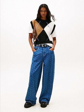 Tommy Hilfiger Vaqueros Spell-Out amplios de talle medio