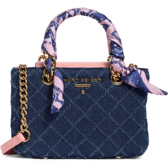 Kurt Geiger Brixton Scarf Shoulder Bag in Navy at Nordstrom Rack