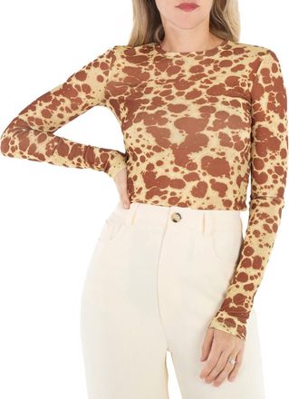 Nanushka Tie Dye Lymee Mesh-Jersey Top, Size X-Small