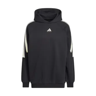 adidas Basketball 3-Stripes Fleece Hoodie Black JZ7914