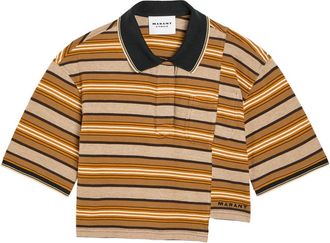 Isabel Marant Isabel Marant &eacute;toile Isalyne Asymmetric Striped Cotton Polo top - Multicoloured - 34 (UK6 / XS)
