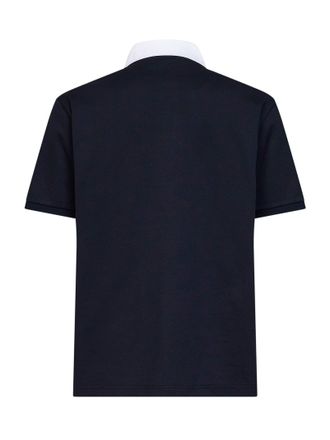Gucci Mens Polo Shirt Cotton Pique Blue T-shirts And Polos