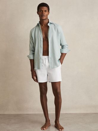 Reiss White Drawstring Swim Shorts, Xxl