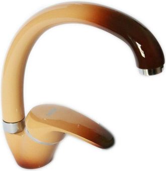 Trade Shop Trade Shop - Mezclador De Grifo De Una Sola Palanca Para El Fregadero De La Cocina Barra De Curva Marr&oacute;n / Beige 52937