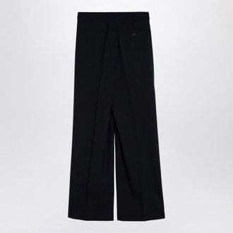Department Five Womens Navy Blue Wool-blend Trousers - Black - Size EU 38 (Womens)