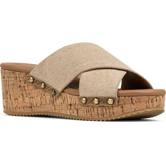 Donald J Pliner Summer Platform Wedge Sandal in Tobacco at Nordstrom Rack, Size 7.5