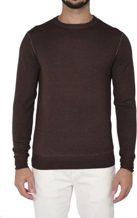 L.B.M. 1911 Vintage Gewassen Hoodies voor Mannen - Heren - Ronde hals truien - Bruin - M - Polyester - Truien & Vesten