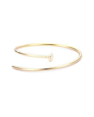 Adornia Adornia Plated Thin Nail Cuff Bracelet