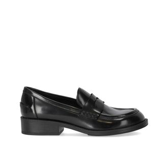 Ash Loafers, female, Black, Size: 10 US Black Leather Ringo Loafer Shoes