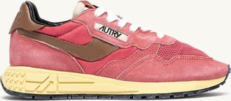 Autry SNEAKERS REELWIND LOW IN NYLON E SUEDE STRAWBERRY SUGAR E COCONUT