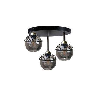 Netlighting Mera Semi Flush Light Black 30cm 3x E27