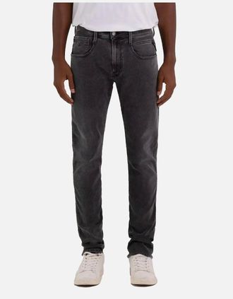 Replay Mens Replay Hyperflex Recycle 360* Washed Black Anbass Slim Jean - Size: 34/34