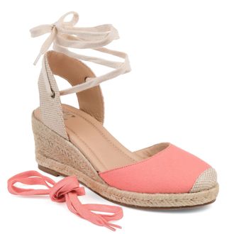 Journee Collection Women & apos;s Monte Medium and Wide Width Espadrille Wedge Sandals