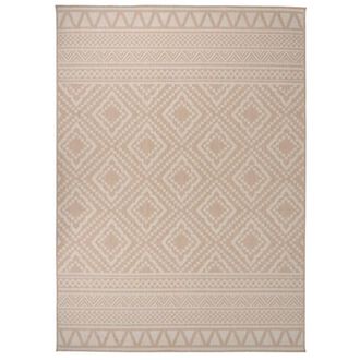 Berkfield Home Outdoor Flatweave Rug 200x280 cm Brown Stripes | Size: Medium