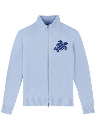 Vilebrequin Wool Cashmere Full Zip Sweater Turtle - men - Wool/Cashmere - S - Blue