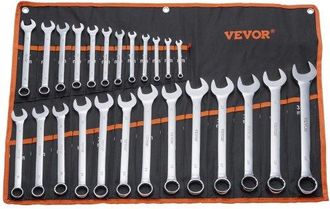 OEM 25 Pcs Juego De Llaves Combinadas, Juego De Llaves De Boca Con Bolsa Enrollable, Juego De Llaves Grande De Acero Al Carbono M&eacute;tricas De 6-32 Mm Para U