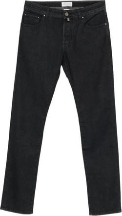 Jacob Cohen Five-pocket Jeans - Heren - Slim Fit Jeans - Zwart - W32 - Katoen - Jeans