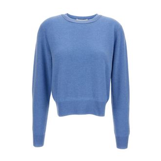 Lisa Yang Plain-Knit Cashmere Jumper - female - Lisa Yang - Cashmere Knitwear - Blue - XS - Knitwear