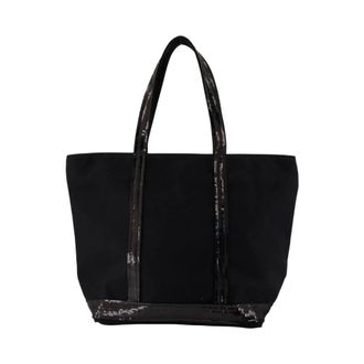 Vanessa Bruno Tote Bags, female, Black, Size: ONE SIZE Black Cotton Shopper Bag