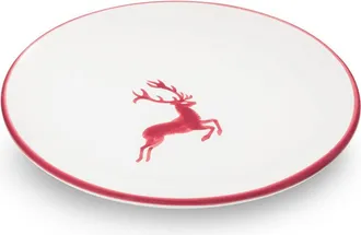Gmundner Keramik Gmundner Keramik - Gmundner Cer&aacute;mica Rojo Burdeos. Ciervo, Taza Con Platillo (&oslash; 15cm)