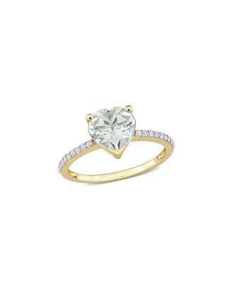 Rina Limor 14K 1.79 Ct. Tw. Diamond & Green Amethyst Ring