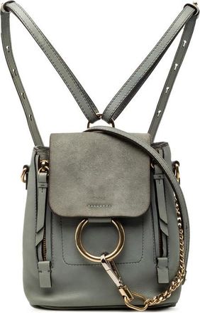 Chlo&eacute; Pre-owned Chloe Mini Calfskin and Suede Faye Backpack Ladies 02177565