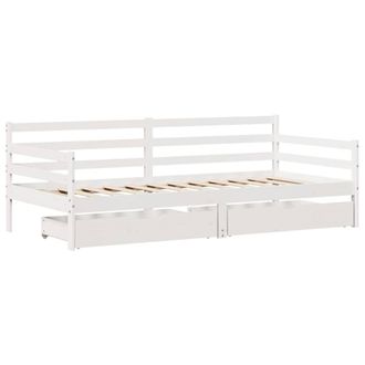 Berkfield Home Practical Daybed with Drawers without Mattress White 90x200 cm So