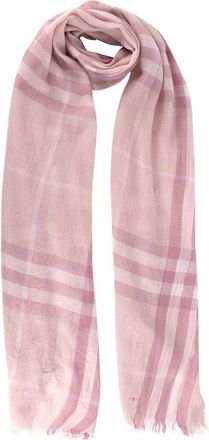 Burberry Pink Check Scarf