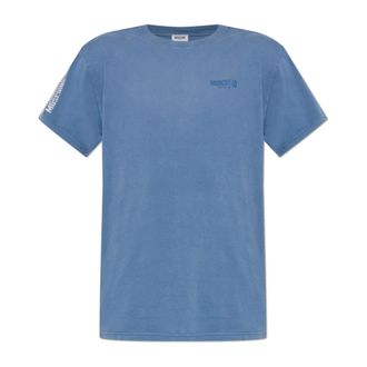 Moschino T-Shirts, male, Blue, Size: 2XL The Logo T-Shirt