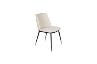 White Label Silla de tela beige